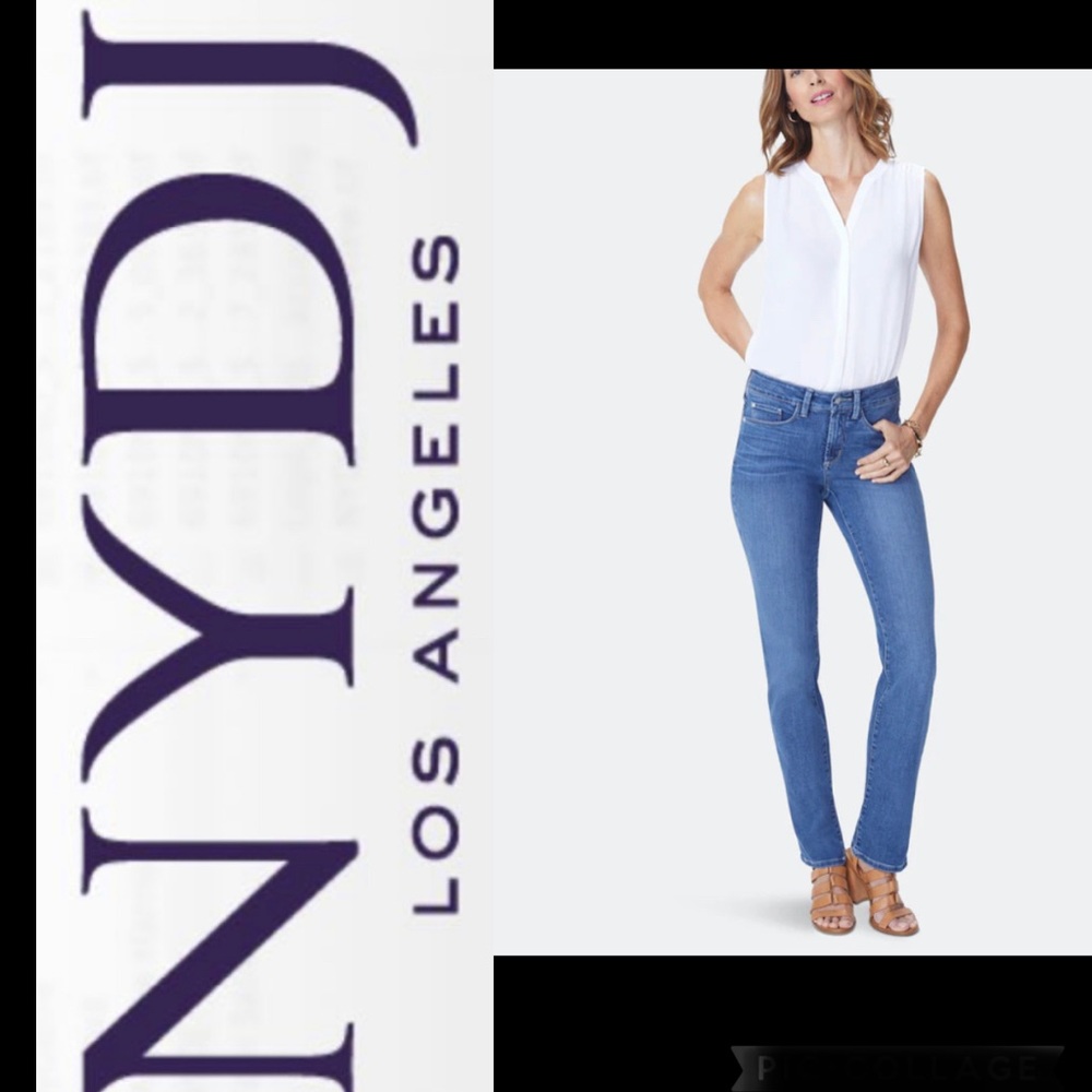 Not Your Daughter’s Jeans NYDJ Marilyn Straight Leg Jean in Heyburn Wash